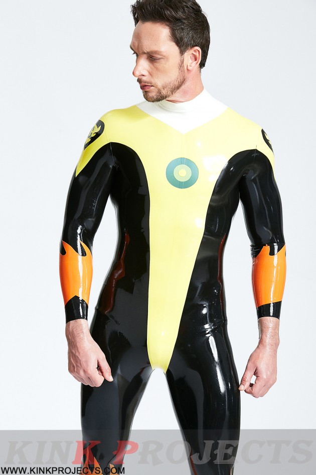 Male 'Captain Flame' Back Zip Catsuit Male 'Captain Flame' Back Zip Catsuit