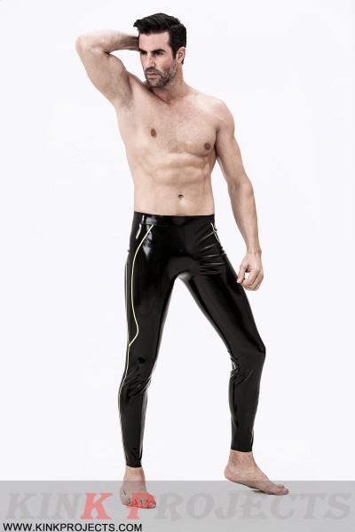 Male Contrast Color Striped Leggings