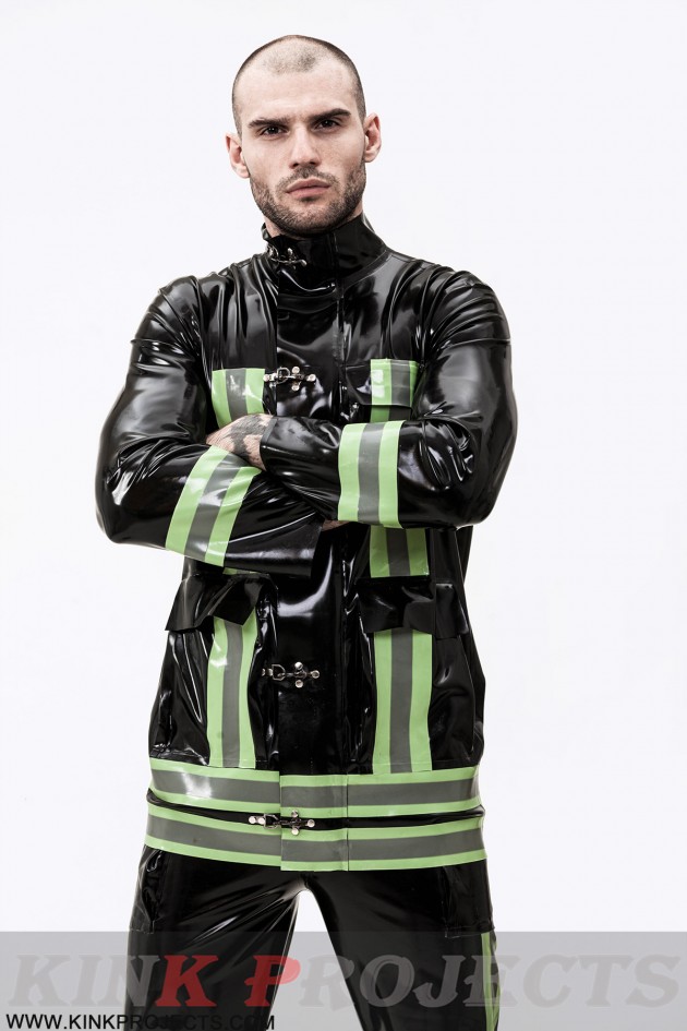 Male 'Rescue Service' Latex Uniform Jacket Male 'Rescue Service' Latex Uniform Jacket
