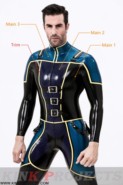 Male Blue Badge Gendarme Style Catsuit 