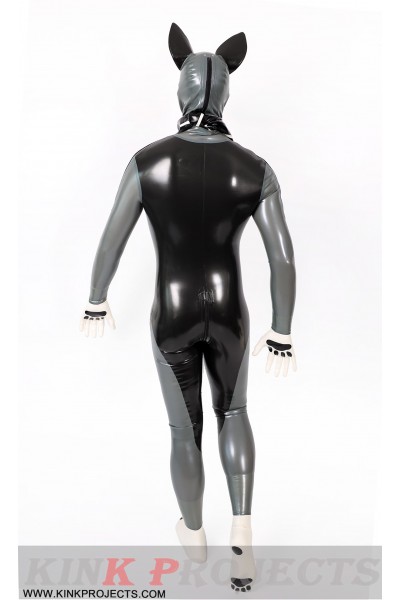 Male Grey Donkey Latex Catsuit