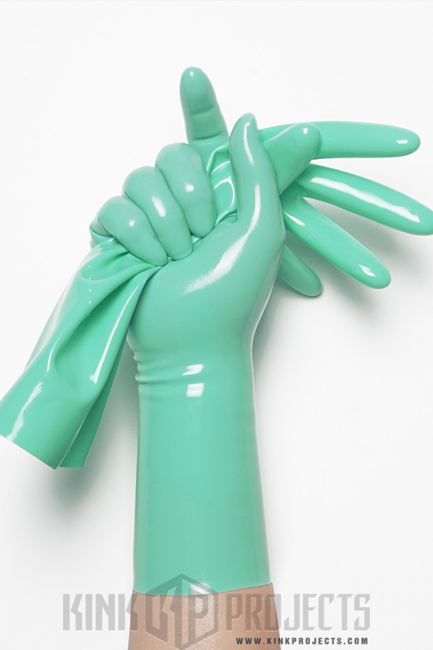 Jade Green Classic Short Molded Latex Gloves Jade Green Classic Short Molded Latex Gloves