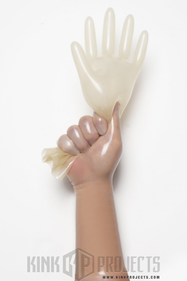 Translucent Natural Classic Short Molded Latex Gloves Translucent Natural Classic Short Molded Latex Gloves